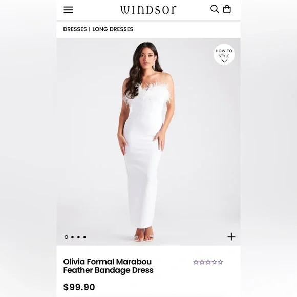Windsor | Dresses | Brand New Windsor Formal Feather Bandeau Dress |  Poshmark